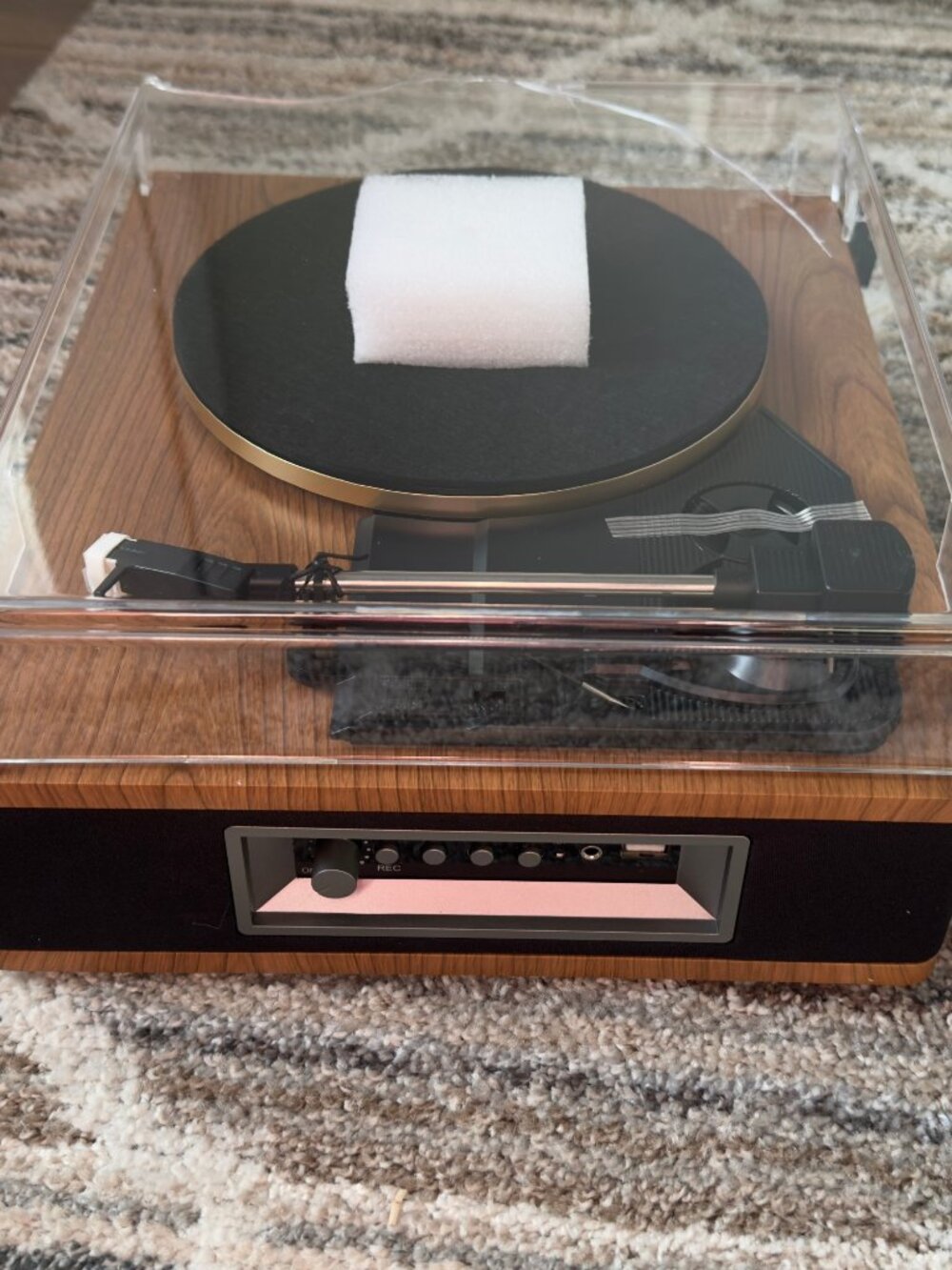 RetroAudio UD005D Record Player Works Cracked Lid